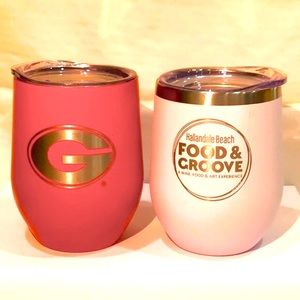 Two new insulated wine tumblers with advertising